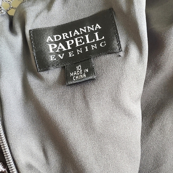 Adrianna Papell Evening Illusion Lace Sheath Dress Size 10 - Picture 8 of 10